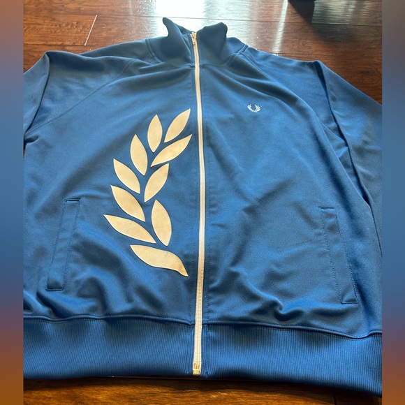 Vintage Fread Perry Tracksuit Hoodie Full Zip Big logo size large - Picture 3 of 15